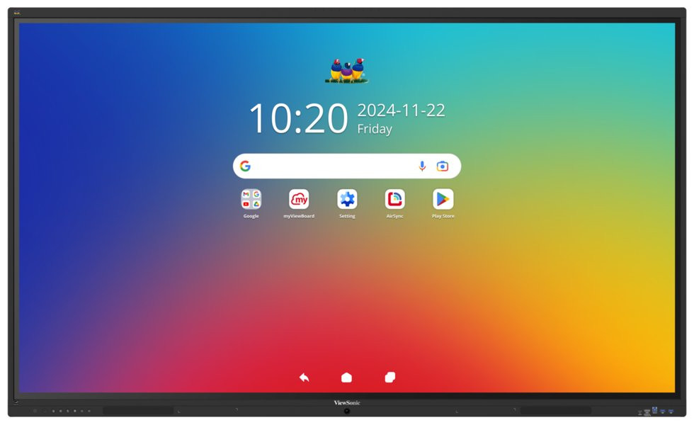 ViewSonic IFP 75" 4K Android 16 EDLA, 64 dotyk.bodů IR, 8G/128GB, HDMI,VGA,DP,USB-A/B/C,RJ45,RS232,PIR sensor,subwoofer