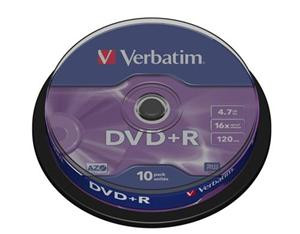 VERBATIM DVD+R AZO 4,7GB, 16x, spindle 10 ks