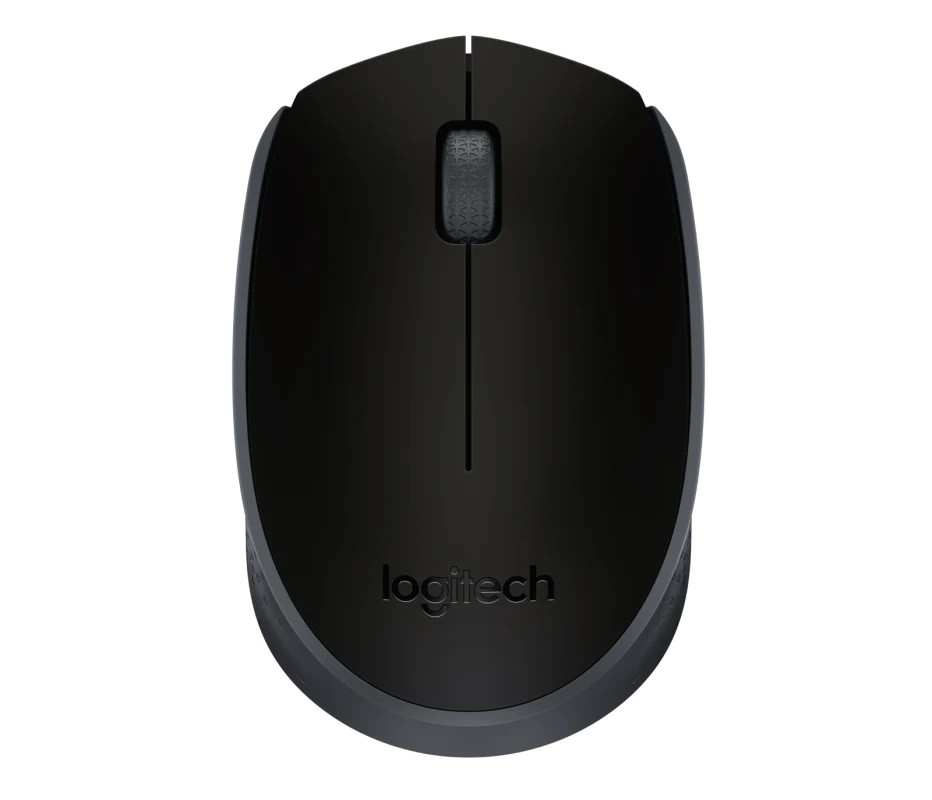Logitech M171/Cestovní/Optická/1 000 DPI/Bezdrátová USB/Černá-šedá