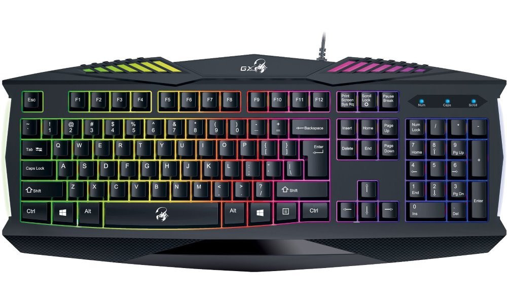 GENIUS GX GAMING Scorpion K220/ Herní drátová klávesnice/ podsvícená/ USB/ černá/ CZ+SK layout