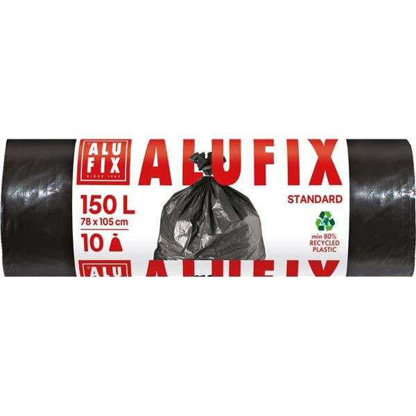 Pytle na odpad Alufix – 150l, 10ks,78×105cm,černé
