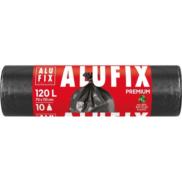 Pytle na odpad Alufix – 120l, 10ks,70×110cm,černé
