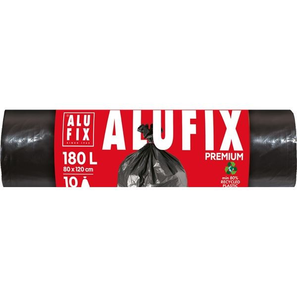 Pytle na odpad Alufix – 180l, 10ks,80×120cm,černé