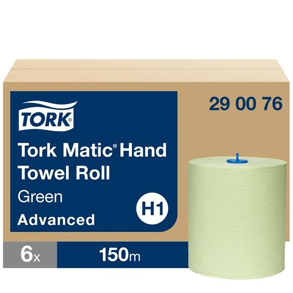 Papírové ručníky v roli Tork Matic, zelené,2vrstvé