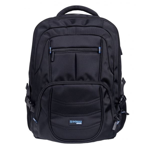 Batoh Donau Travel Amsterdam – 17",35l,USB-C,černý