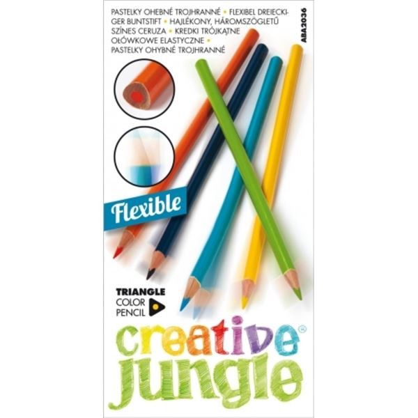 Pastelky Creative Jungle, ohebné, 12 barev