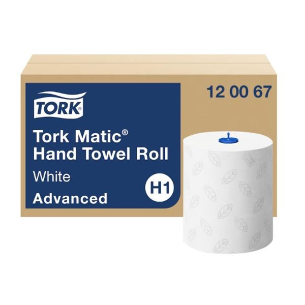 Papírové ručníky v roli Tork Matic, bílé, 2vrstvé