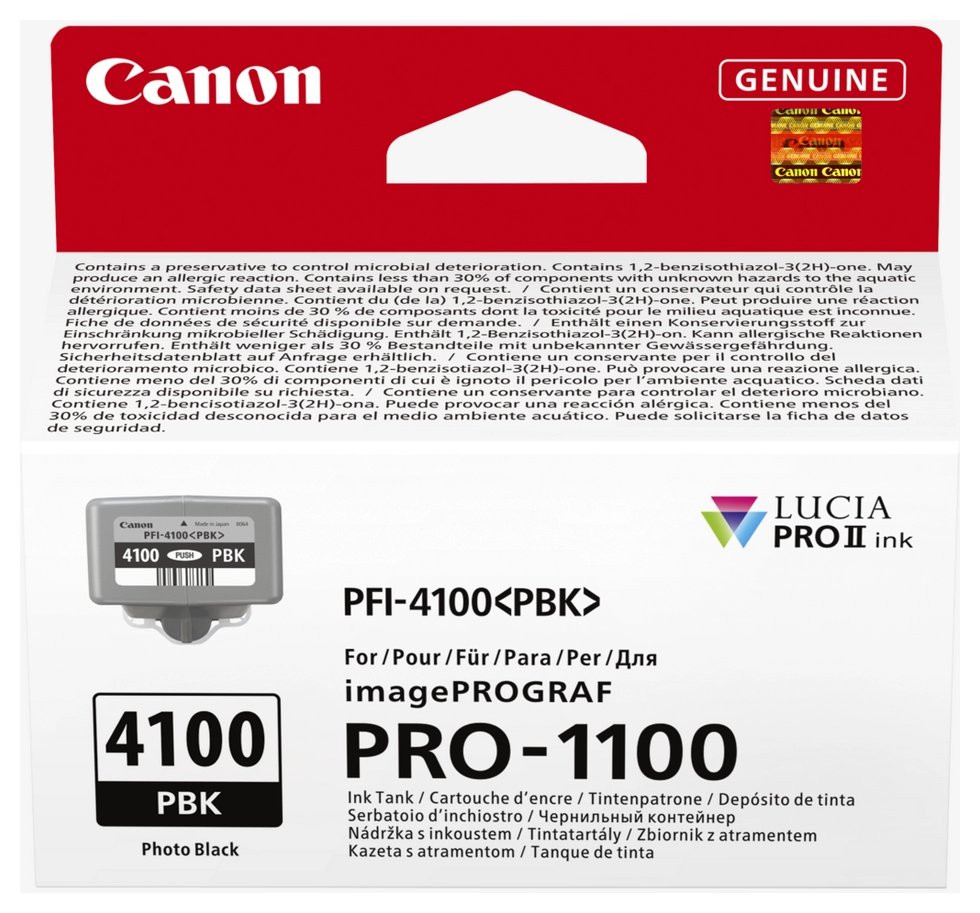 Canon inkoustová náplň INK PFI-4100 PBK Photo černá
