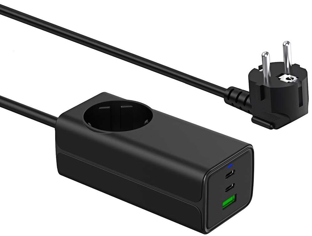 TRX USB Nabíječka AK-CH-21 AC 230V + USB-A + 2x USB-C PD 5-20V / max. 5A 65W Quick Charge 3.0 GaN
