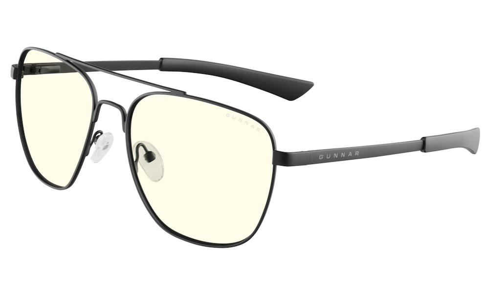 GUNNAR kancelářske/herní brýle  MUSTANG ONYX čirá skla BLF 35 GUNNAR focus
