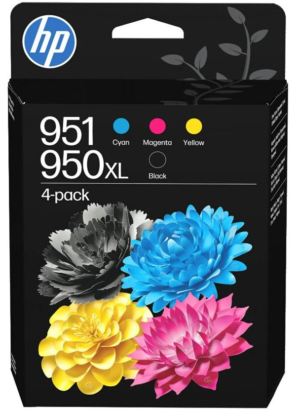 HP 951CMY/950XL tri-color/černá inkoustová kazeta, C3WK1AE originál, 4-pack