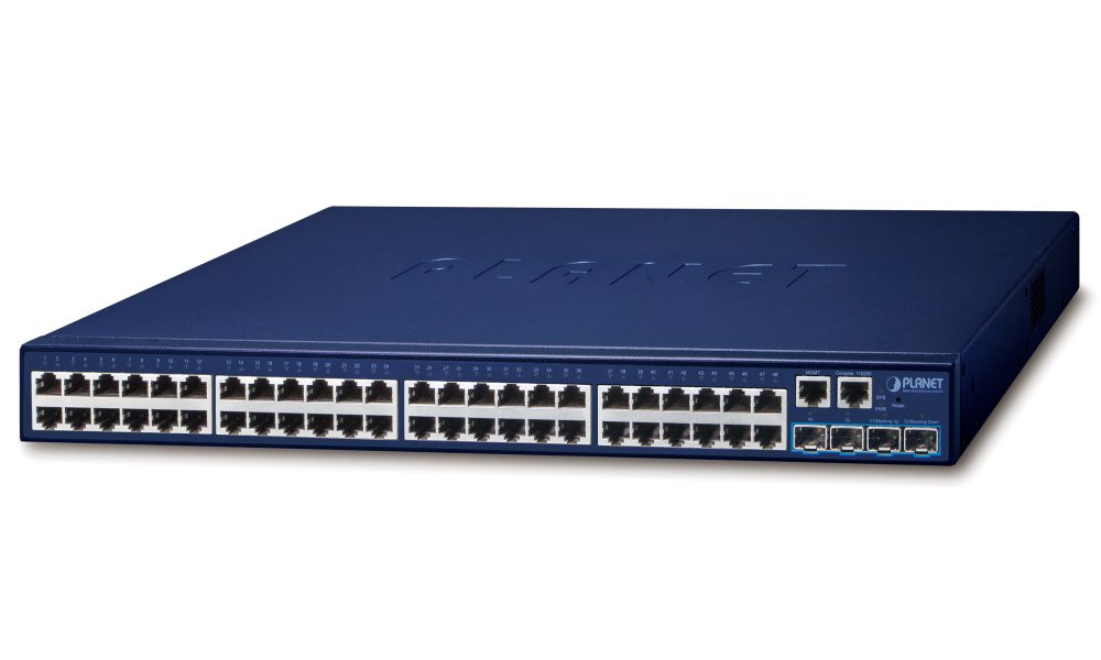 Planet SGS-5240-48T4X L3 switch, 48x1Gb, 4x10Gb SFP+, HW/IP stack