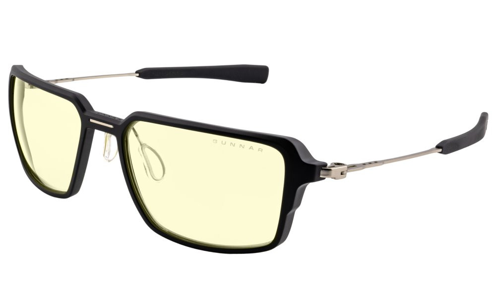 GUNNAR kancelářske/herní brýle TERA ONYX SILVER  * jantárová skla BLF 65 * GUNNAR focus