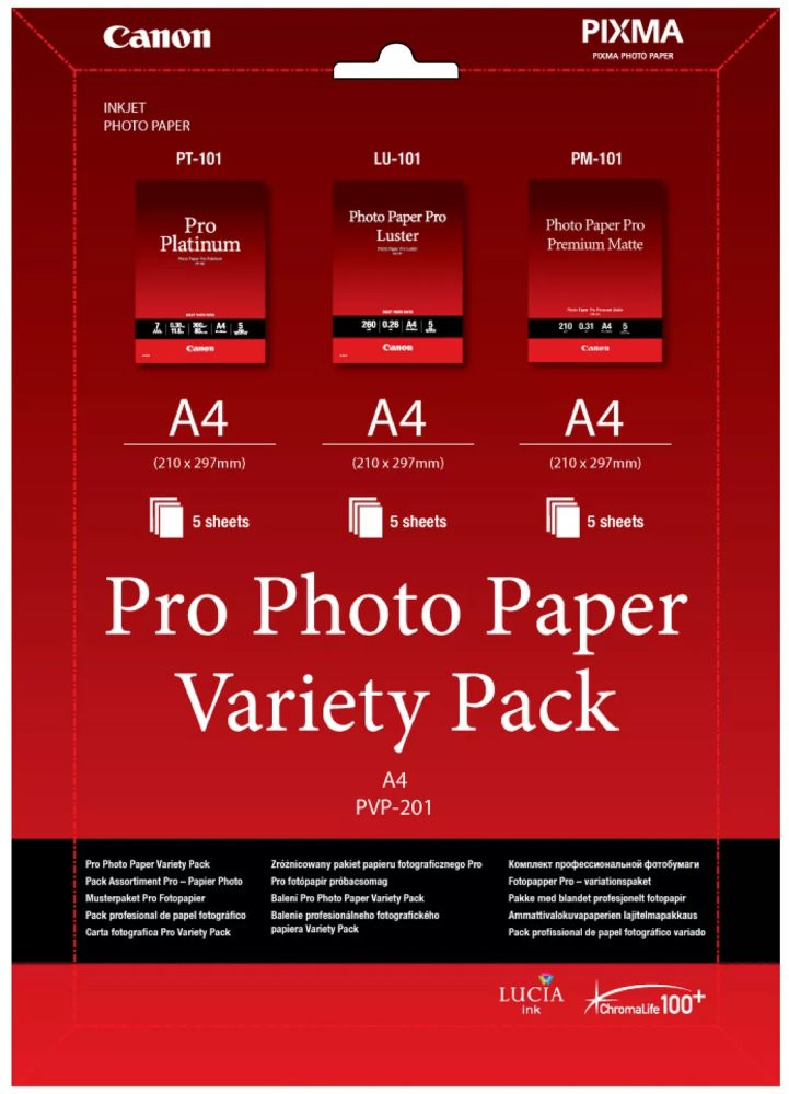 Canon fotopapír  PVP-201 PRO A4 Pro  Variety Pack