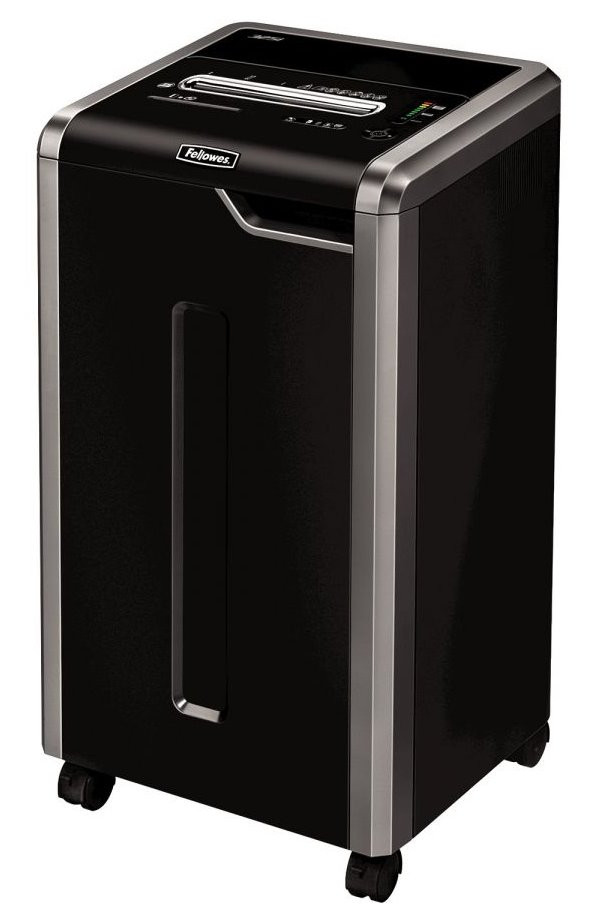 FELLOWES skartovač 325 i/ přímý řez 5,8 mm/ objem koše 83 l/ stupeň utajení P-2/ černý
