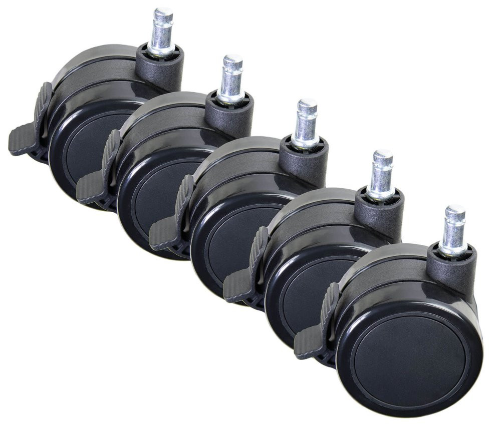 AROZZI Wheel Pack PU Lockable XL/ univerzální sada zamykatelných náhradních koleček pro herní židle
