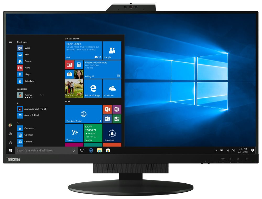 Lenovo TIO27-Monitor refresh/ 27'' IPS/ 16:9/ 2560 x 1440 QHD/ 350cd/m2/ 1000:1 / 4ms/ HDMI/ DP/ USB/ PIVOT/ VESA/