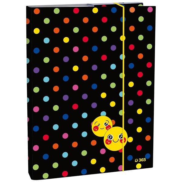 Box na sešity A4 s gumou, Smiley