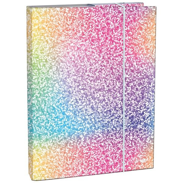 Box na sešity A5 s gumou, Sparkle