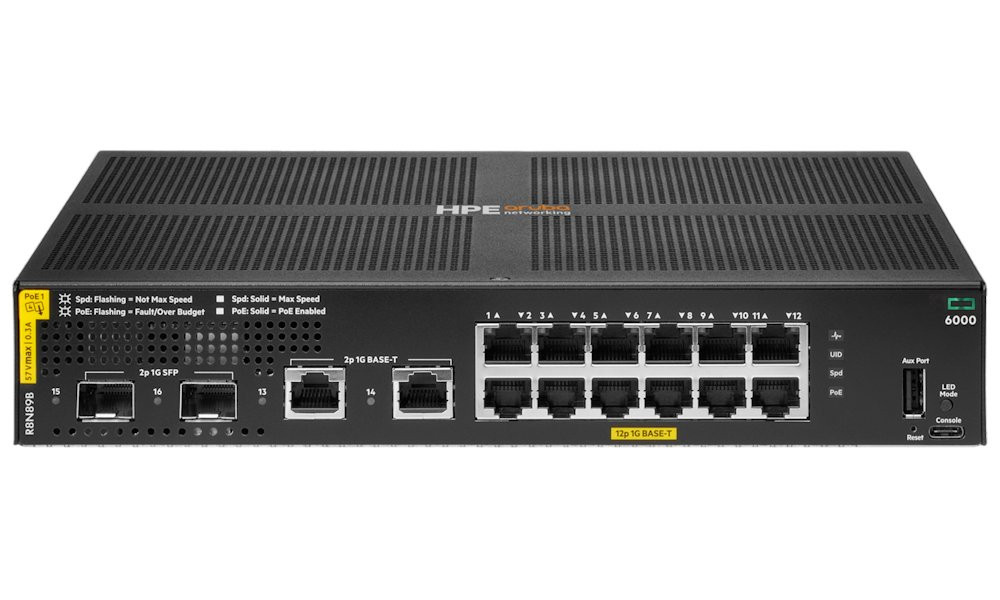 HPE Aruba 6000 12G CL4 2SFP 139W Swch