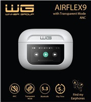 WG - Bluetooth sluchátka WG AirFlex 9 s displejem, Avatar, ANC,  bílá