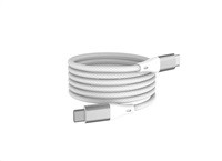 WG - Datový kabel Type-C na Type-C, 1 metr, 3A, 60W, magnetický samonavíjecí, bílá
