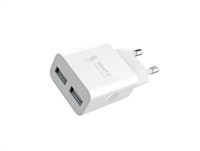 WG - Síťová nabíječka 2x USB-A 2,4A , white