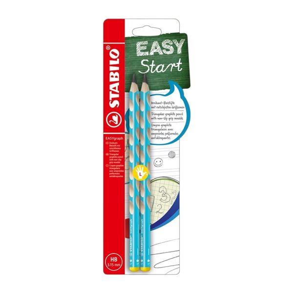 Grafitová tužka STABILO EASYgraph,HB,L, 2ks, modrá