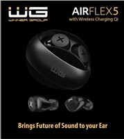 WG - Bluetooth sluchátka WG AirFlex 5, ENC, podpora Qi, černá