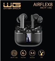 WG - Bluetooth sluchátka WG AirFlex 8, ENC + ANC, černá