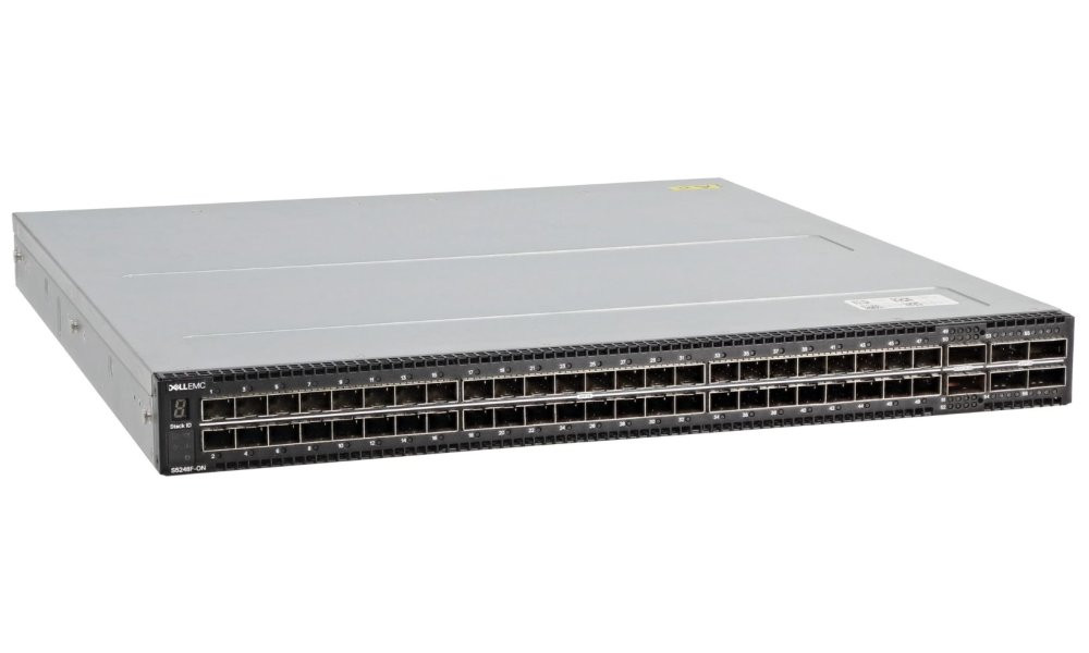 DELL Networking S5248F-ON Switch/ 48x25GbE/ 4x100GbE/ 2x100GbE QAFP/ SONiC/.3Y PS NBD on-site