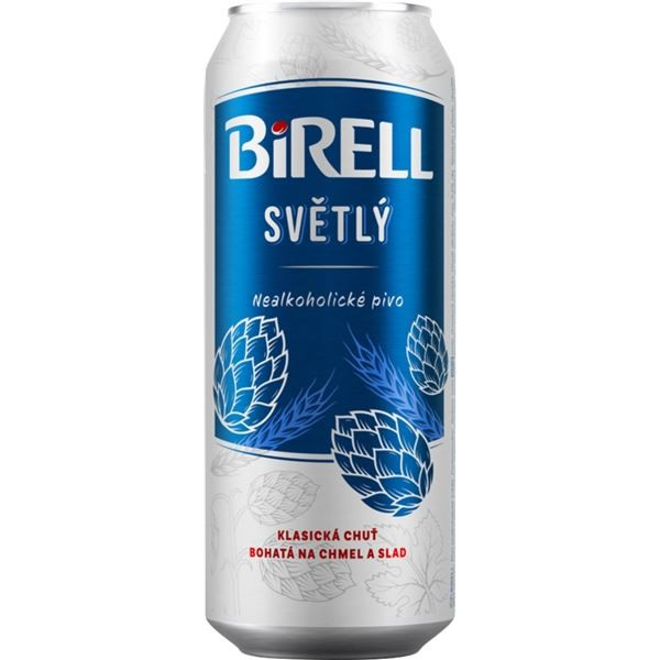 Nealkoholické pivo Birell-světlé, 24x 0,5 l,plech