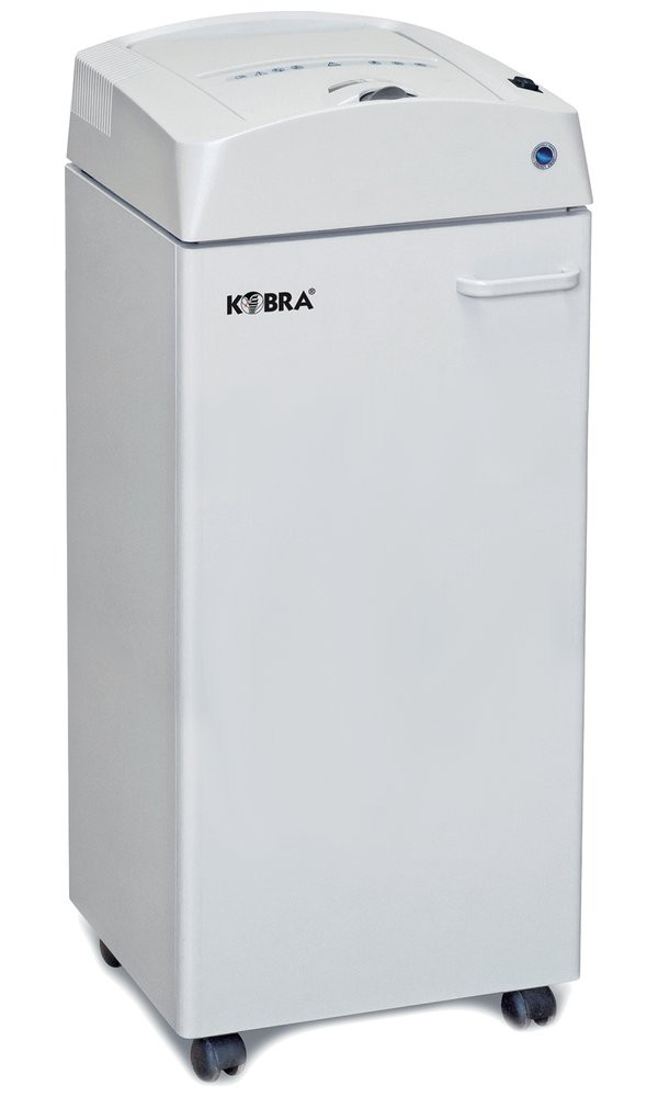 KOBRA skartovač AF+1 80 L/ příčný řez 3,5 x 40 mm/ A4/ kapacita 350 listů/ objem koše 80l/ stupeň utajení P4/ šedý