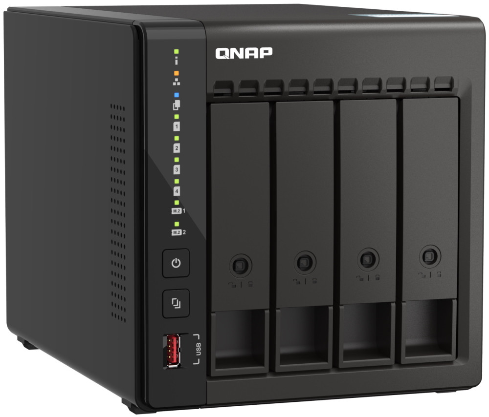 QNAP TS-453E-8G   4x SATA, 8GB RAM, 2x M.2 NVMe slot, 2x HDMI 4K, 2x 2,5GbE, 4x USB