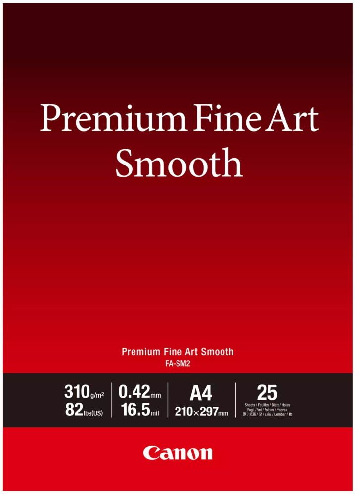 Canon fotopapír  FA-SM2  Premium FineArt Smooth A4 25 listů