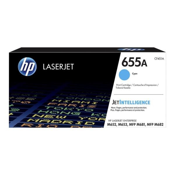 Toner HP CF451A, č. 655A - azurový