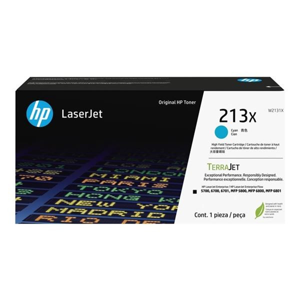 Toner HP W2131X , č.213X - azurový