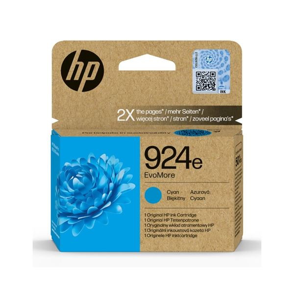 Cartridge HP 4K0U7NE , č. 924e EvoMore - azurová