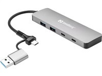 Sandberg USB-C/A to 2xUSB-A+2xUSB-C Hub