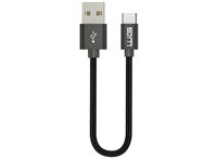 WG - Datový kabel Type-C na USB-A, 20 cm, černá