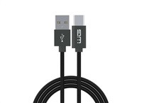 WG - Datový kabel Type-C s prodlouženým konektorem na USB-A, 1 metr, 3A, černá
