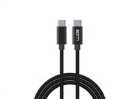 WG - Datový kabel Type-C na Type-C, 20 cm, 3 A, černá