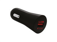 WG - Autonabíječka Fast 1x USB-A, Quick Charge 3.0,  5 V - 9 V - 12 V, černá