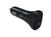 WG - Autonabíječka 2x USB-A, Quick Charge 3.0, 5,4 A, černá