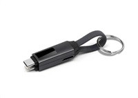 WG - Kabel + magnetická kabelová klíčenka 3v1, tmavě šedá