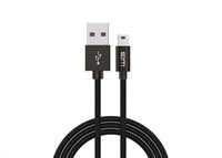 WG - Datový kabel USB Mini-B (5 pins) na USB-A, 3 metry, černá