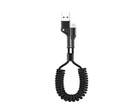 WG - Datový kabel Micro USB na USB-A, 1 metr, kroucený, černá