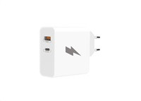 WG - Síťová nabíječka 2x USB, 1x USB-C PD 45 W + 1x USB-A QC3.0 18 W, bílá