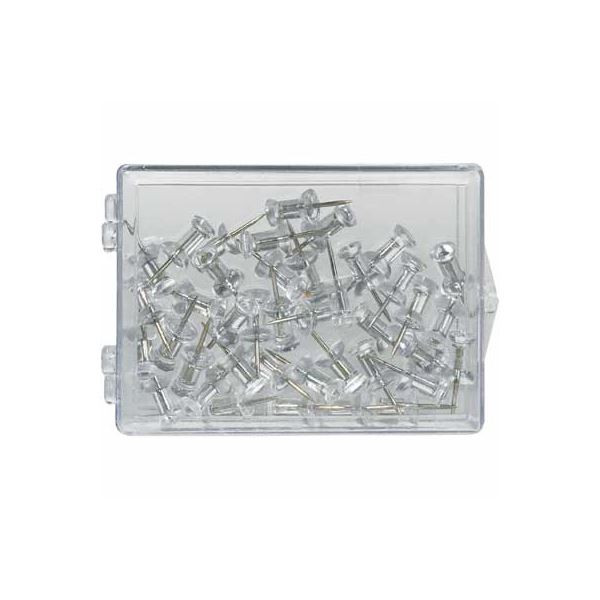 Nástěnkové připínáčky, transparentní, 100 ks