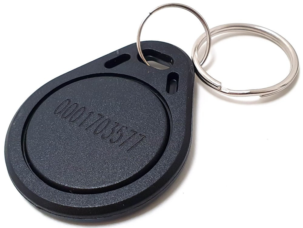 XtendLan Identifikační klíčenka k dveřním stanicím, RFID 125kHz - s číslem - black